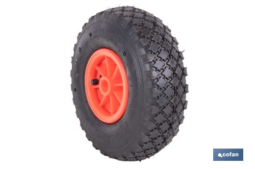 Roue De Brouette Cofan - Jante ABS Incrévable - 360 Mm - Supporte 120 Kg - Pour Chantier/Jardin