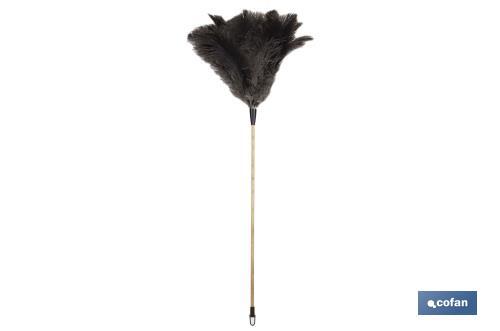 Spolverino In Piume Di Struzzo Naturali Con Manico In Legno - Ecologico, Riutilizzabile, 40 Cm, Per Superfici Delicate E Oggetti D'Arte