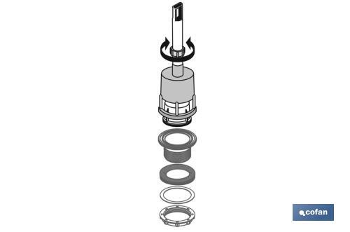 Meccanismo Di Scarico WC Wirquin MP + F80 - Completto Con Rubinetto Galleggiante, Grigio E Rosso - Foto 3