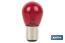 Double contact light bulb of 12V | Offset pins | BAW15d bulb cap type | P21/5W cap | Available in red - Cofan