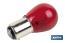 Double contact light bulb of 12V | Offset pins | BAW15d bulb cap type | P21/5W cap | Available in red - Cofan