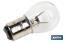 Double contact light bulb of 12V | Offset pins | BAZ15d bulb cap type | P21/5W cap | Available in white - Cofan