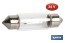Lámpara plafonier C10W 24 V | Medida: 11 x 38 mm - Cofan