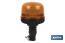 Pole mount beacon with orange strobe flash | Class 1 | ECE R65 Certification | For 12/24V flexible stand | IP rating: IP66 - Cofan