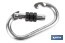 Safety carabiner | Safety buckle | Strength: 25kN | EN 362 | Class B | CAT. III - Cofan
