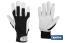 Leather gloves with canvas on the back | Hook and loop fastener | Elastic Wristband | Safety and protection - Cofan