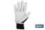 Leather gloves with canvas on the back | Hook and loop fastener | Elastic Wristband | Safety and protection - Cofan