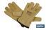 Cow leather gloves with inner lining | Cotton lining | Resistant to cold | Safe and comfortable gloves | Tough and durable gloves - Cofan