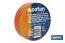 Insulating tape 180 microns | Orange | Resistant to voltage, heat and different acids and alkaline materials - Cofan