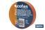 Insulating tape 180 microns | Orange | Resistant to voltage, heat and different acids and alkaline materials - Cofan
