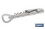 Corkscrew with bottle opener | Material: stainless steel | Suitable for professional use | Compact and durable design | Length: 14cm - Cofan