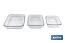 Set of 3 rectangular borosilicate glass baking dish, Baritina Model | 1,600-2,200ml-3,000ml Capacity - Cofan