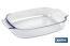 Set of 2 oval borosilicate glass baking dish, Baritina Model | 2,700-3,800ml Capacity - Cofan