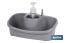 Scouring pad holder with washing-up liquid dispenser | Several colours | Multi-purpose kitchen accessory - Cofan