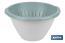 Lot de saladier et égouttoir à légumes | Couleur : blanc et vert | Dimensions : 30 x 19 cm - Cofan