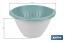 Lot de saladier et égouttoir à légumes | Couleur : blanc et vert | Dimensions : 30 x 19 cm - Cofan