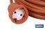 2-pole extension cord IP 44 | Side grounding connection | Orange cable of 10 and 25 metres - Cofan