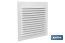 Ventilation grille with mosquito net | White aluminium | Available in various sizes - Cofan