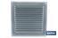 Ventilation grille with mosquito net | White aluminium | Available in various sizes - Cofan