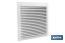 Ventilation grille with mosquito net | White aluminium | Available in various sizes - Cofan