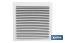 Ventilation grille with mosquito net | White aluminium | Available in various sizes - Cofan