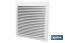 Ventilation grille with mosquito net | White aluminium | Available in various sizes - Cofan