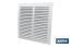 Ventilation grille with mosquito net | White aluminium | Available in various sizes - Cofan