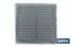 Ventilation grille with mosquito net | White aluminium | Available in various sizes - Cofan