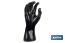 Glove display hand | Mannequin right hand with magnetic base | Black polypropylene - Cofan