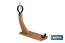 Gondola-shaped ham holder | Wooden ham holder | Size: 37.5 x 16.8 x 60cm - Cofan